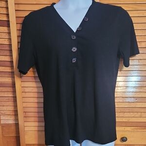 Elegant Black V-Neck Sweater for Women